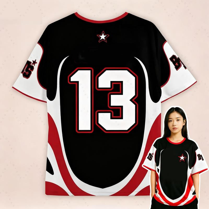 OT7 Football Jersey, Vintage 90S K-Pop Fan Jersey for Couples