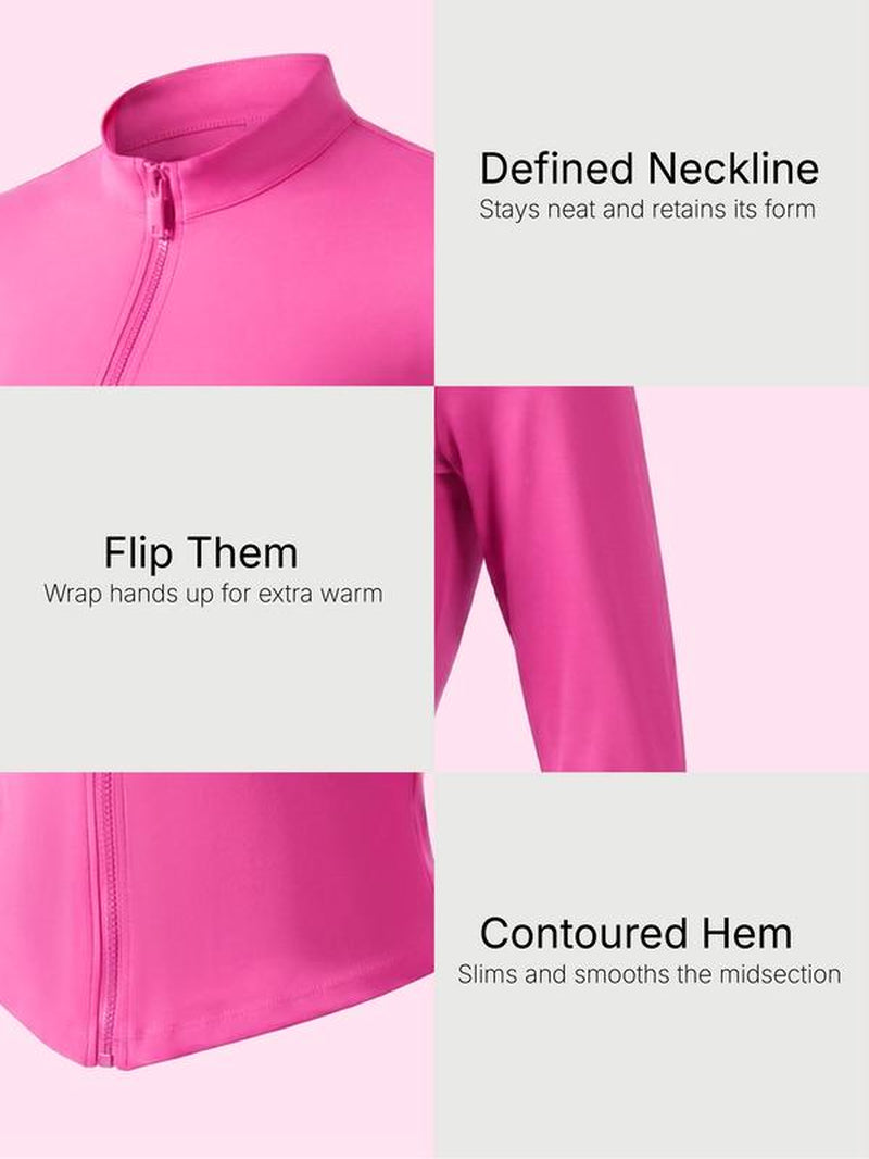 Women Yoga Set 2PCS, Zip up Jacket & High Waist Leggings, Soft Stretch Polyester Blend, Quick Dry Breathable Squat Proof Gym Workout Yoga Pilates Running Activewear, Flattering Slim Fit, CKG Lightweight Compression Sportswear Tracksuits for Men