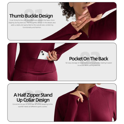 CHRLEISURE Women'S Suit Workout Set Yoga Outfit Activewear for Daily Wear with Long Sleeve Top & High-Waisted Leggings