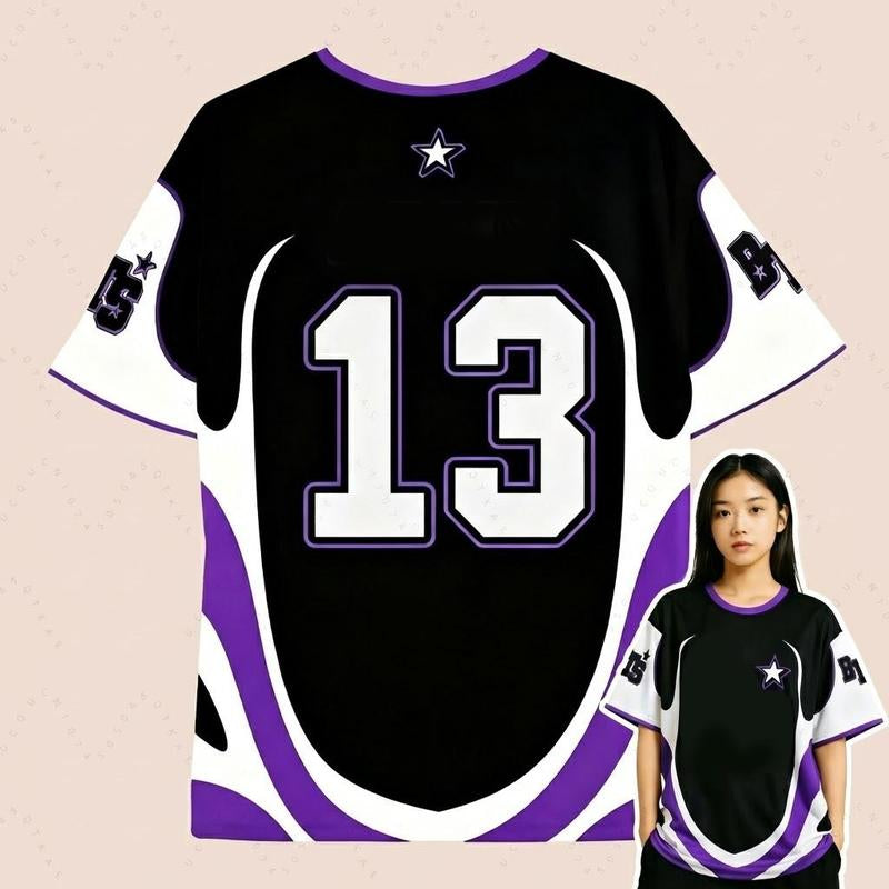 OT7 Football Jersey, Vintage 90S K-Pop Fan Jersey for Couples